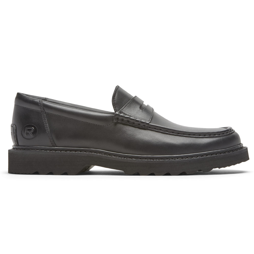 Rockport Mens Slip-On Black - Peirson Penny Keeper - UK 631-UKHWBS